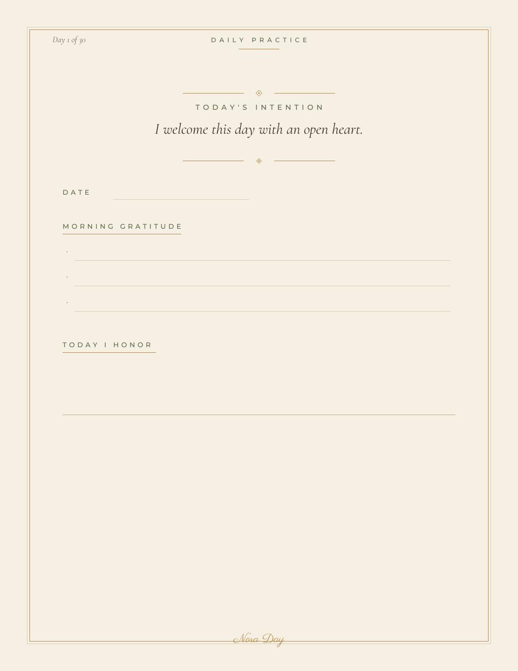 Daily reflection spread — morning intention